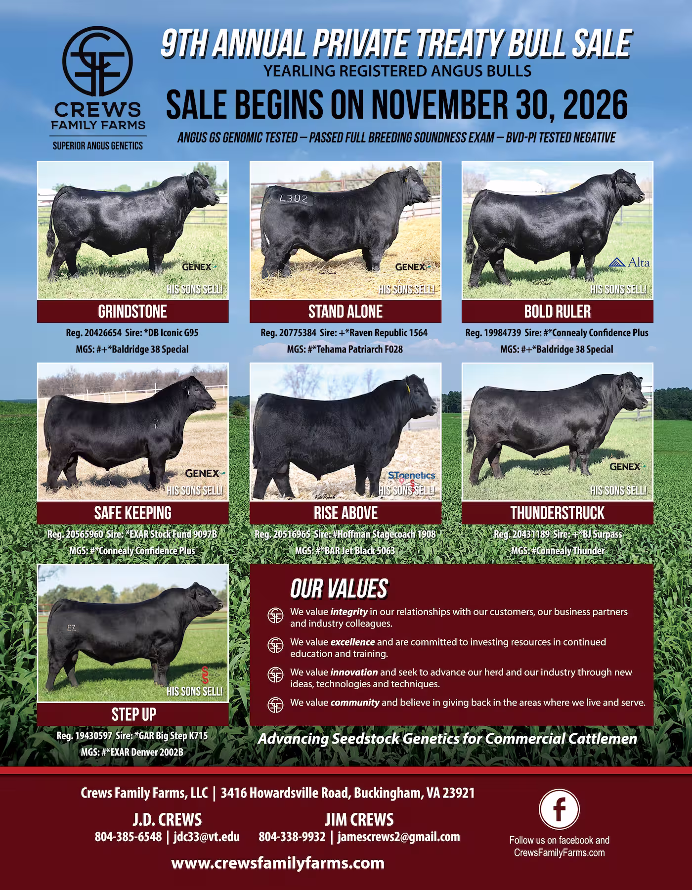 9th Annual Private Treaty Bull Sale begins on Nov 30, 2026